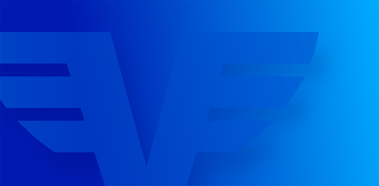 Das VB Logo auf blauem Hintergrund.